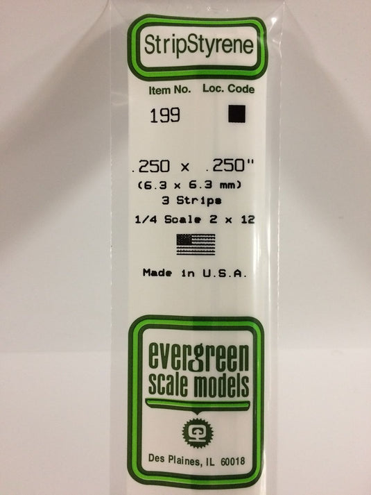 Evergreen Styrene Strip .250