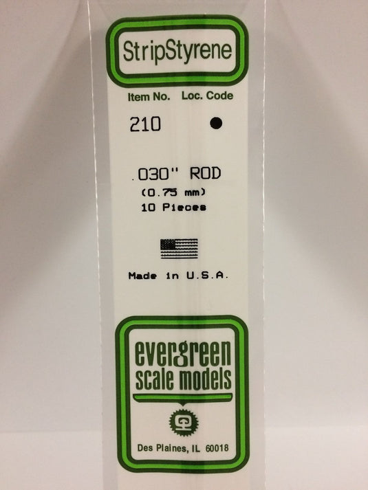 Evergreen Styrene Rod .030