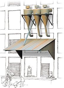 Walthers Cornerstone HO Wall-Mount Industrial Dust Collectors - Kit pkg(3)