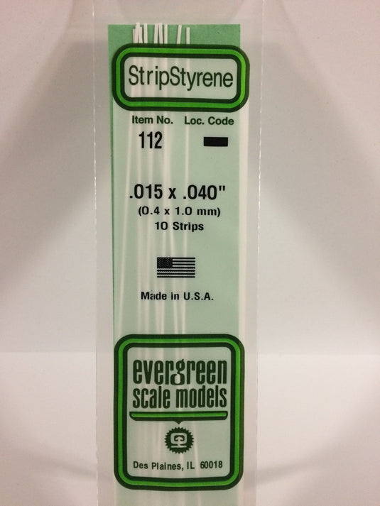 Evergreen Styrene Strip .015