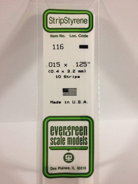 Evergreen Styrene Strip .015