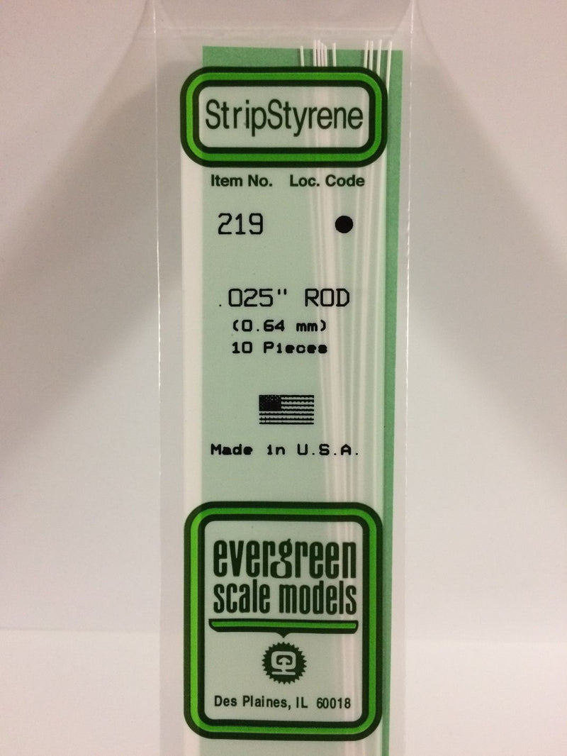 Load image into Gallery viewer, Evergreen Tige de styrène – .025″ (269-219)