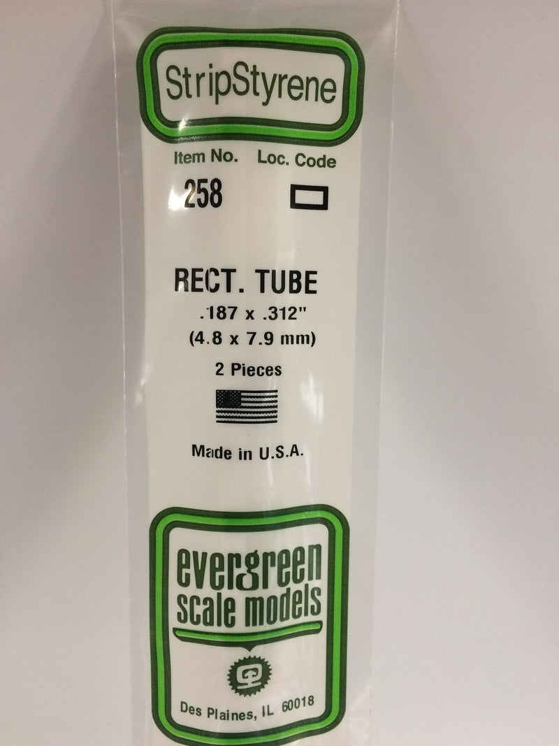 Load image into Gallery viewer, Evergreen Tube rectangulaire de styrène – .187″ × .312″ (269-258)