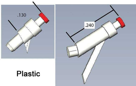 Cal Scale HO Locomotive Fuel Fillers - Plastic - 2 Short & 2 Tall