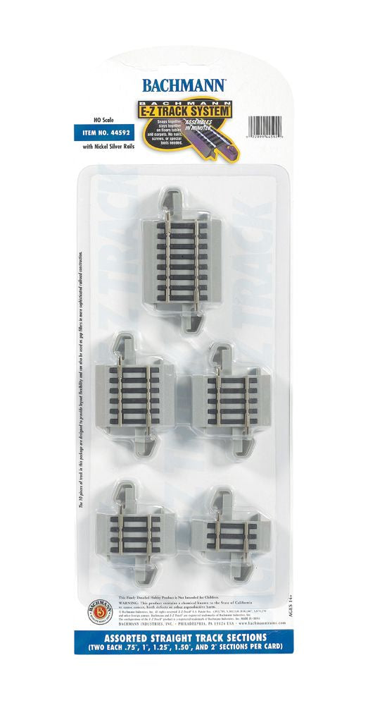 Bachmann HO E-Z Track Nickel Silver Connector Assortment (2 each)