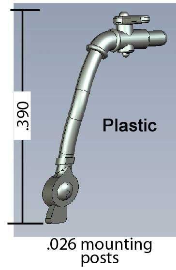 Cal Scale HO Locomotive Air Hose - Plastic - pkg(2)