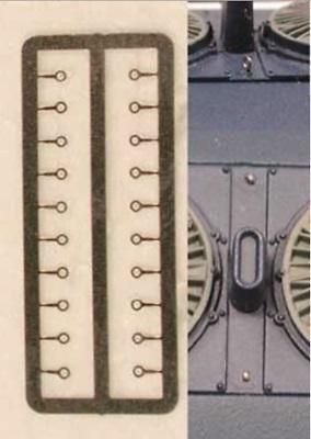 Cal Scale HO F-Unit Lift Rings - Etched Brass pkg(20)