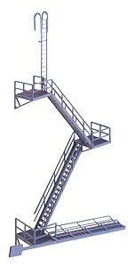 Walthers Cornerstone HO Modern Fire Escape - Kit