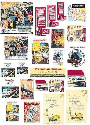 JL Innovative Posters/Signs Kits - Railroad Advertising Signs 1940s-1960s