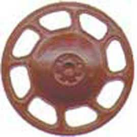Kadee Universal Type Brake Wheels pkg(8) -- Red Oxide