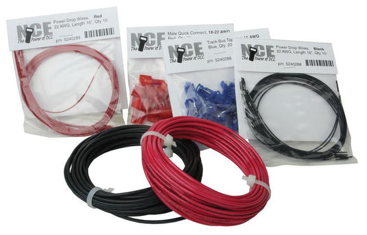 NCE DCC Layout Wiring Kit - DCC Main Bus 25'  7.6m Feeders Connectors & Wire Taps
