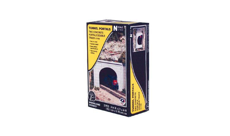Load image into Gallery viewer, Woodland Scenics Portail de tunnel N béton voie double