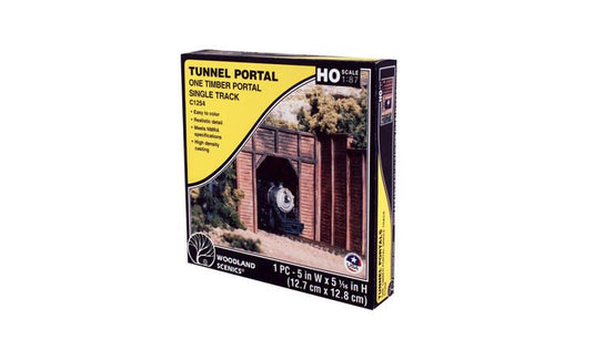 Woodland Scenics HO scale Timber Portal - Single Track