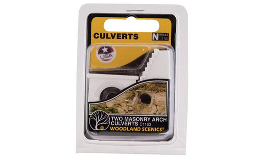 Woodland Scenics N scale Culverts - Masonry Arch pkg(2)