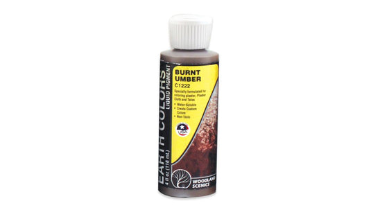 Woodland Scenics Earth Color Liquid Pigment - Burnt Umber 4oz 118mL Bottle