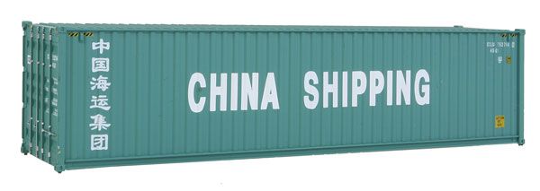 Load image into Gallery viewer, Walthers SceneMaster HO conteneur 40 pi grand volume à parois ondulées (panneaux latéraux) – China Shipping (949-8256)