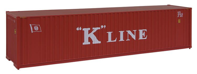 Load image into Gallery viewer, Walthers SceneMaster HO conteneur 40 pi grand volume à parois ondulées (toit plat) – K-Line (949-8203)