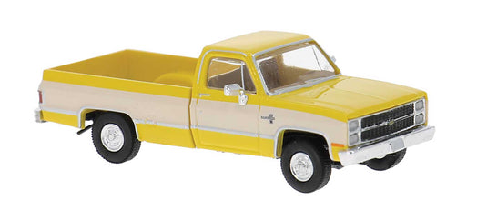 Brekina HO 1981 GMC Sierra Grande Pickup Truck - Yellow, White