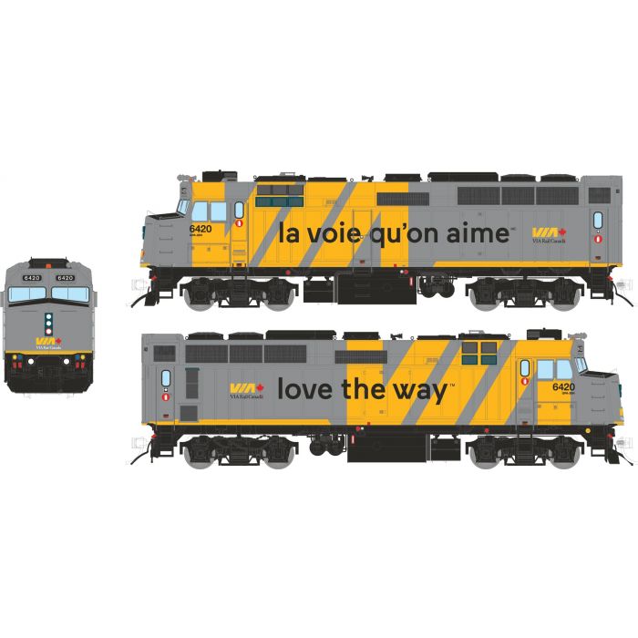 Load image into Gallery viewer, Rapido Trains HO Scale GMD F40PH-2D Rebuilt (DC/DCC/Sound): VIA Rail - Love The Way Wrap
