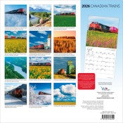 Chargez l'image dans la visionneuse de la galerie, Brown Trout 2026 Wall Calendar - Canadian Trains