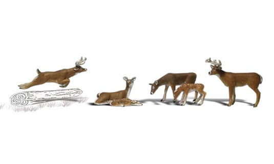 Woodland Scenics HO White-Tail Deer 6pkg