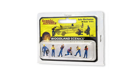 Woodland Scenics HO Auto Mechanics - pkg(6)