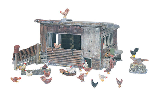 Woodland Scenics HO Chicken Coop - Kit