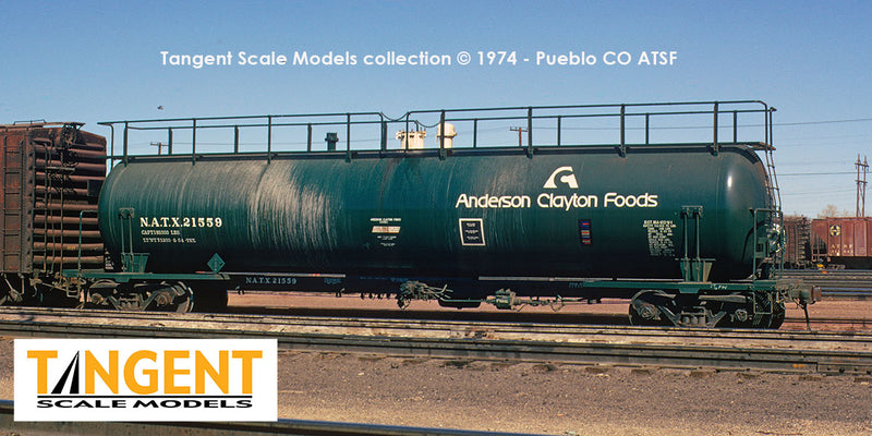 Chargez l'image dans la visionneuse de la galerie, Tangent Scale Models HO Wagon-citerne NACC 1963-Design 20,500 Gallon Non-isolé - NATX - Anderson Clayton Foods