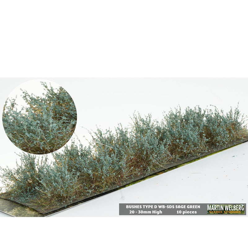 Load image into Gallery viewer, Martin Welberg – Buissons (Bushes) – Type D / Vert sauge (Sage Green) (440-SDS)