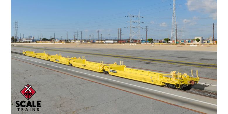 Chargez l'image dans la visionneuse de la galerie, ScaleTrains Rivet Counter HO Pullman-Standard Trinity Backpacker Well Car Set (5), Trailer Train/As-Delivered