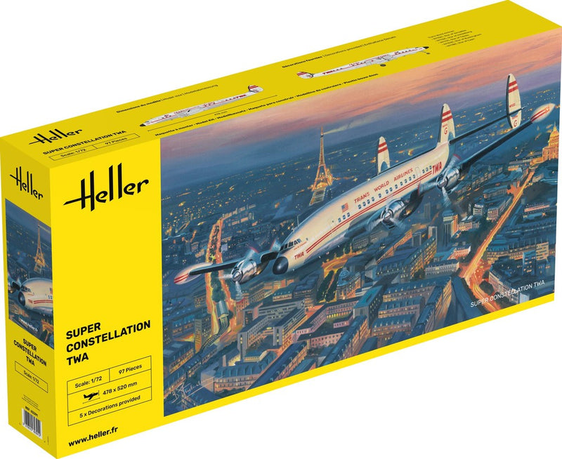 Load image into Gallery viewer, Heller 1/72 Lockheed L-1049 Super Constellation TWA - Kit
