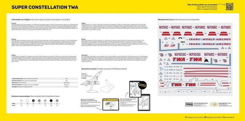 Load image into Gallery viewer, Heller 1/72 Lockheed L-1049 Super Constellation TWA - Kit