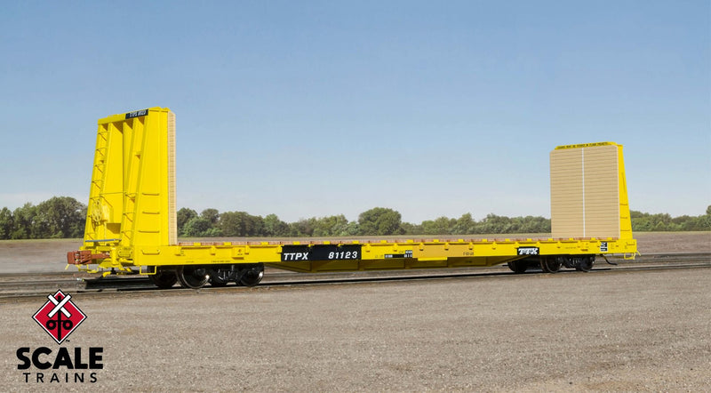 Load image into Gallery viewer, ScaleTrains Rivet Counter HO Scale F68AH Bulkhead Flat Car - TTPX