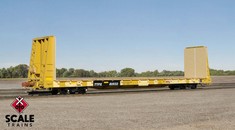 Load image into Gallery viewer, ScaleTrains Rivet Counter HO Scale F68AH Bulkhead Flat Car TTPX #80987