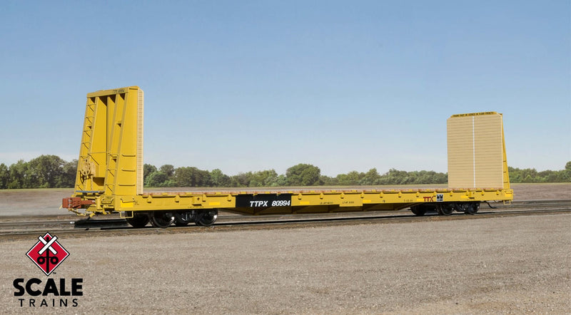 Load image into Gallery viewer, ScaleTrains Rivet Counter HO Scale F68AH Bulkhead Flat Car - TTPX #80994