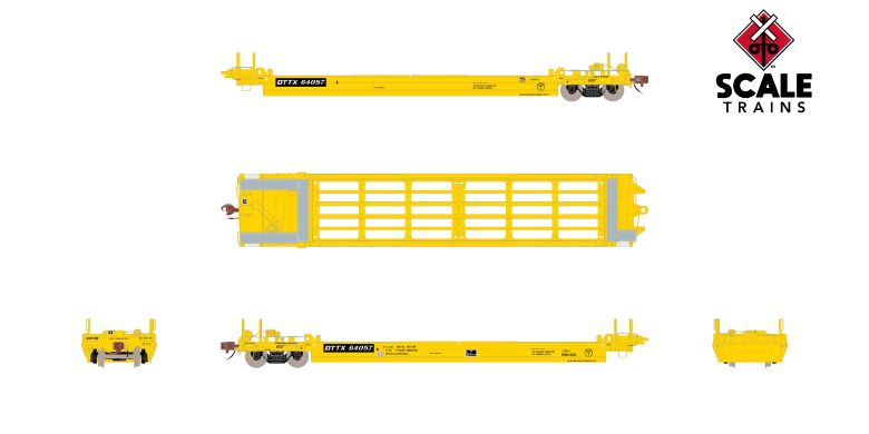 Chargez l'image dans la visionneuse de la galerie, ScaleTrains Rivet Counter HO Pullman-Standard Trinity Backpacker Well Car Set (5), Trailer Train/As-Delivered