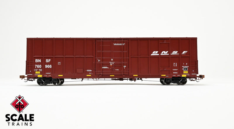 Chargez l'image dans la visionneuse de la galerie, ScaleTrains Rivet Counter HO Trinity 60' 7500 8' Double-Plug-Door High-Cube Boxcar - BNSF #760966