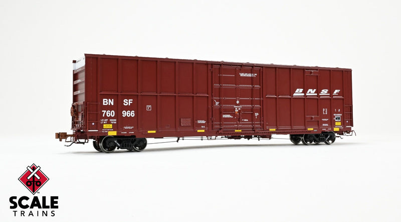 Chargez l'image dans la visionneuse de la galerie, ScaleTrains Rivet Counter HO Trinity 60' 7500 8' Double-Plug-Door High-Cube Boxcar - BNSF #760966
