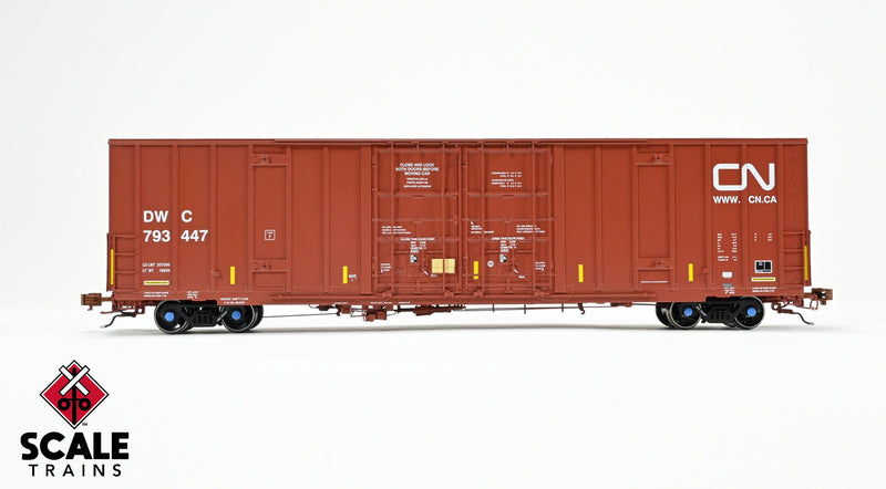 Chargez l'image dans la visionneuse de la galerie, ScaleTrains Rivet Counter HO Trinity 60' 7500 8' Double-Plug-Door High-Cube Boxcar - Canadian National
