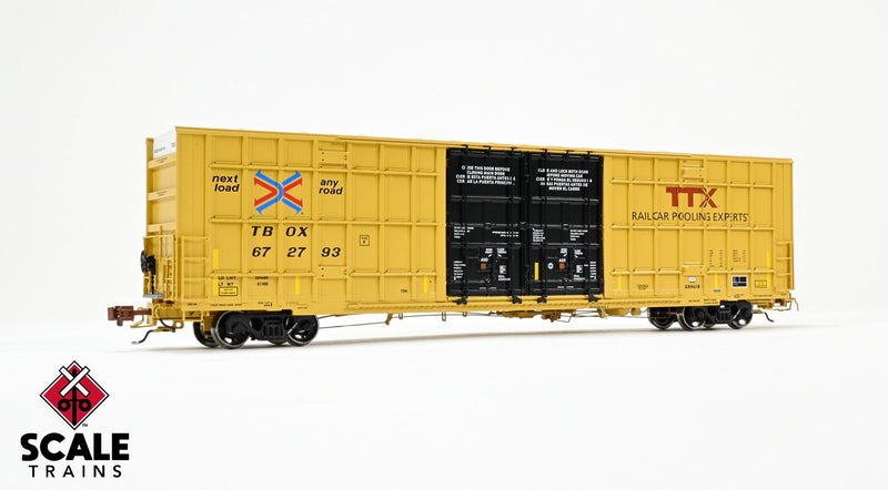 Chargez l'image dans la visionneuse de la galerie, ScaleTrains Rivet Counter HO Trinity 60' 7500 8' Double-Plug-Door High-Cube Boxcar - TTX
