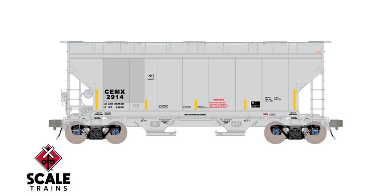 Chargez l'image dans la visionneuse de la galerie, ScaleTrains Rivet Counter HO Gunderson 3250 Covered Hopper - Cemex - CEMX ex-AOK
