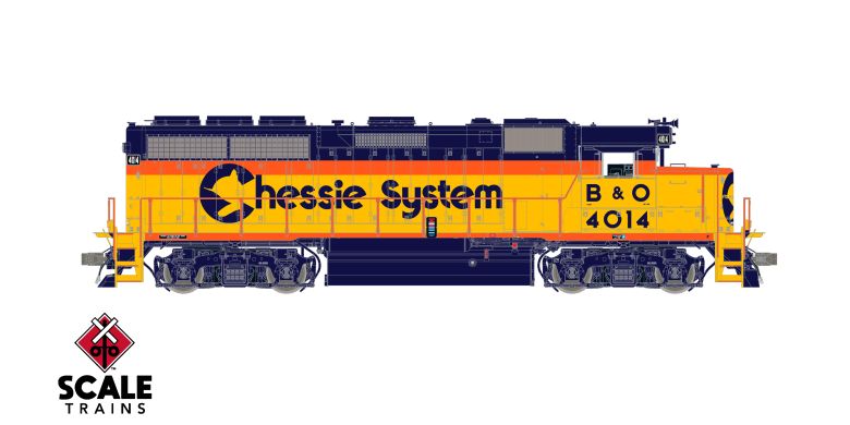 Load image into Gallery viewer, ScaleTrains Rivet Counter HO EMD GP40 Phase III w/DCC & Sound - Chessie System/B&O