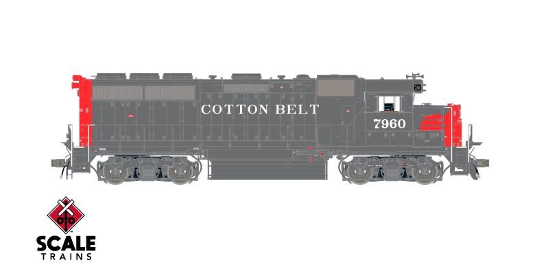 Load image into Gallery viewer, ScaleTrains Rivet Counter HO EMD GP40 Phase Ia3 w/DCC & Sound - Cotton Belt/S&SW (As Rebuilt)