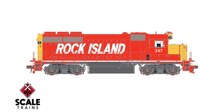 Chargez l'image dans la visionneuse de la galerie, ScaleTrains Rivet Counter HO EMD GP40 Phase Ia3 w/DCC & Sound - Rock Island/Red & Yellow