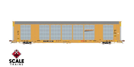ScaleTrains Rivet Counter HO Scale Gunderson Multi-Max Autorack, BNSF/Yellow/CTTX