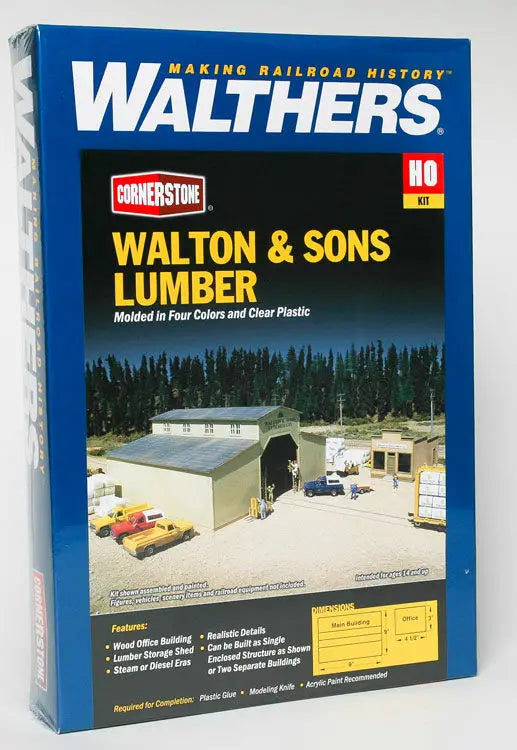 Walthers Cornerstone HO Walton & Sons Lumber Company - Kit