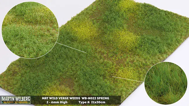 Chargez l'image dans la visionneuse de la galerie, Martin Welberg – Tapis de bordure sauvage (Wild Verge) – Printemps – type A (Spring) / Avec mauvaises herbes (Weeds) (440-M022)