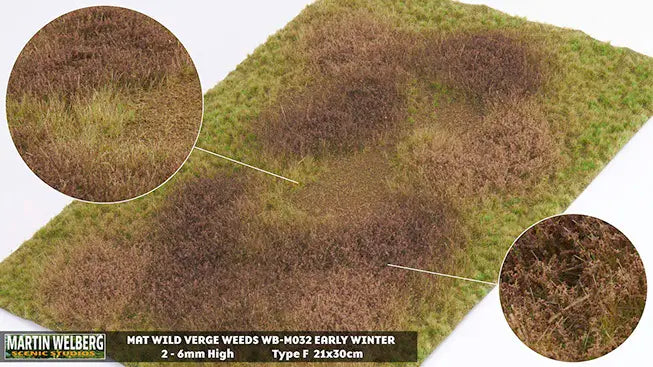 Chargez l'image dans la visionneuse de la galerie, Martin Welberg – Tapis de bordure sauvage (Wild Verge) – Début d'hiver – type F (Early Winter) / Avec mauvaises herbes (Weeds) (440-M032)