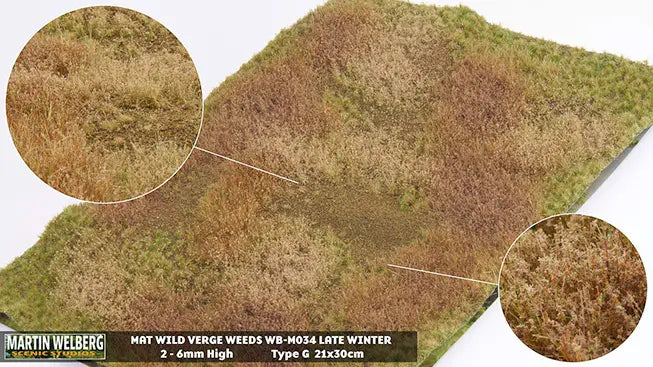 Chargez l'image dans la visionneuse de la galerie, Martin Welberg – Tapis de bordure sauvage (Wild Verge) – Fin d'hiver – type G (Late Winter) / Avec mauvaises herbes (Weeds) (440-M034)