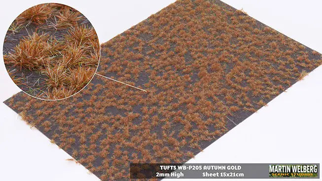 Chargez l'image dans la visionneuse de la galerie, Martin Welberg – Touffes d'herbe (Tufts) – 2 mm / Or d'automne (Autumn Gold) (440-P205)